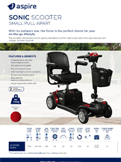 Aspire Sonic Mobility Scooter Flyer