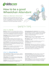 How To Be a Good Wheelchair Attendant - Anti Tip Safety Flyer