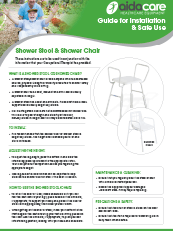 Safe Use Guide - Shower Stool & Chair
