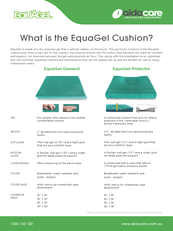 EquaGel Protector Gel Cushion : gel cushion for comfort and support