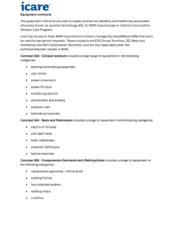 iCare Equipment Ordering Information