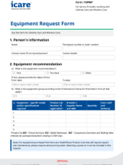 iCare Equipment request form